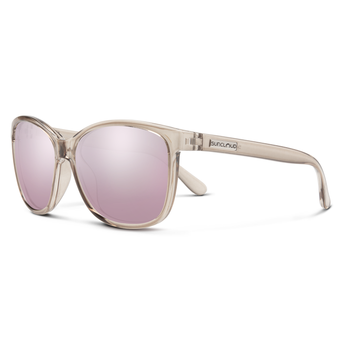 Smith Optic's Sashay Sunglasses - Transparent Taupe/Polarized Pink Gold Mirror