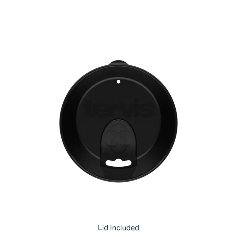 Black lid for a container on a white background