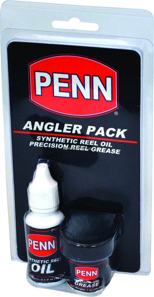 Penn Angler's Pack Combo botella de aceite de 1/2 oz y tubo de grasa de 1/2 oz
