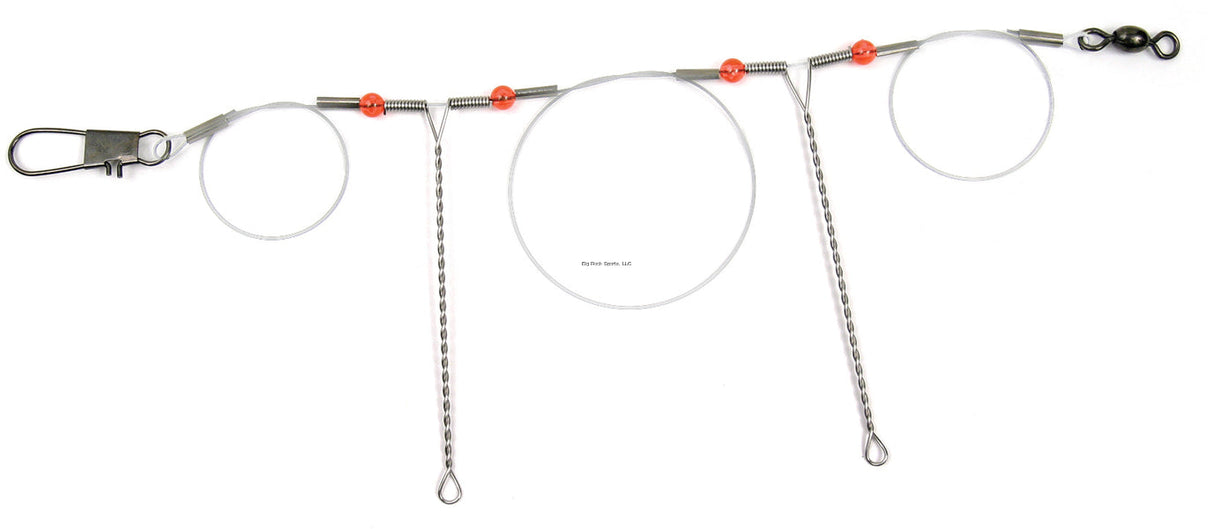 Sea Striker Heavy Duty Old Dominion Style Wire Bottom Rig  for Snelled Hooks  Mono  #6 Interlock Snap