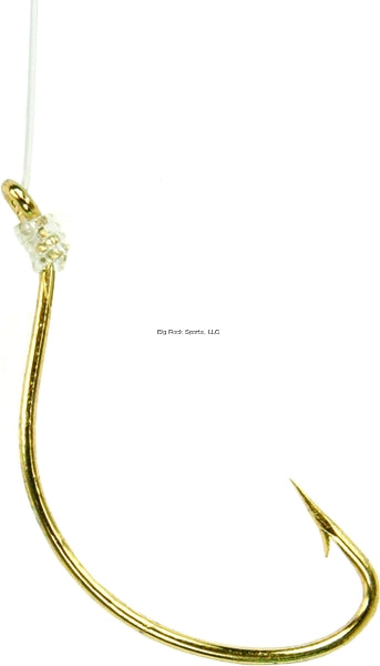 Sea Striker Snelled Hooks 6pk Gold Wide Gap  12" Leader