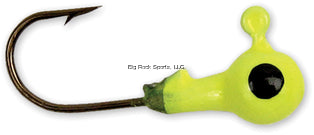 GOT-CHA Cabeza de anzuelo redonda, gancho tamaño 4, Chartreuse, paquete de 10