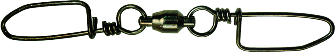 Billfisher Stainless Ball Bearing Double Snap Swivels 300LB Black 2Pk