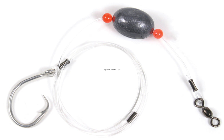 Sea Striker Circle Hook Snapper Grouper Rig 8 oz Egg Lead  30"  150 Lb Mono  Size 13/0 Circle Hook