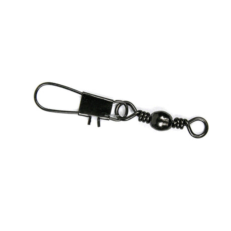 Sea Striker Twisted Barrel Swivels With Interlock Snap - Black