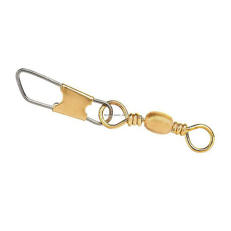 Sea Striker Twisted Barrel Swivel With Safety Snap Brass