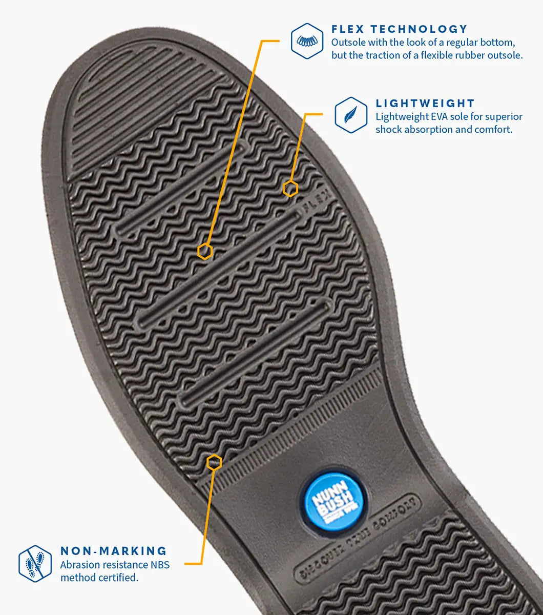 Zapatos casuales Oxford con punta lisa Otto de Nunn Bush para hombre - Marrón