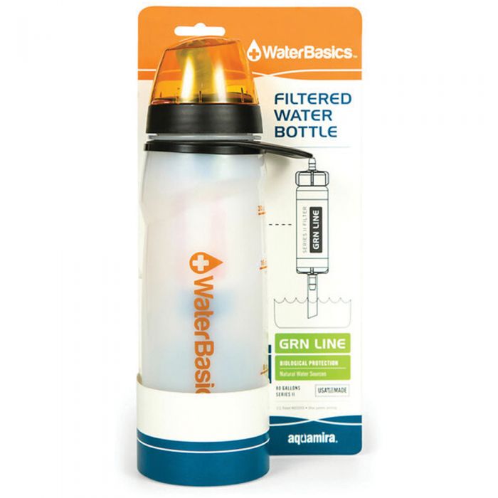 WaterBasics Grn Line Filtered Water Bottle