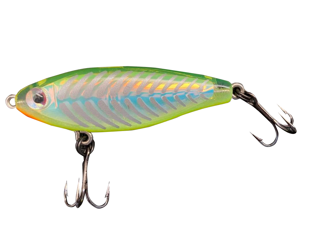 Mirrolure 17MR-Chartreuse/Huesos plateados/Ojo transparente