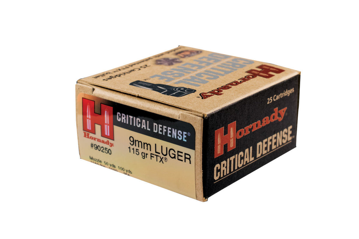 Hornady 9mm Critical Defense 9mm 115 Grain FTX