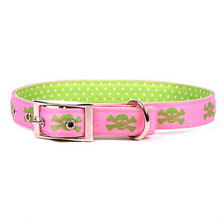 Yellow Dog Pink/Green Skulls