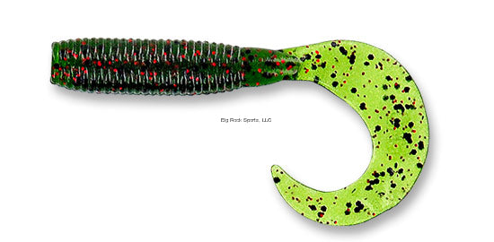 Gary Yamamoto Single Tail Grub  5"  20 Pack  Watermelon with Large Black & Small Red