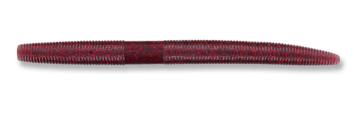 Gary Yamamoto 9-10-325 Senko Worm, 5", 10pk, Oxblood Brown Indigo with Red Flake