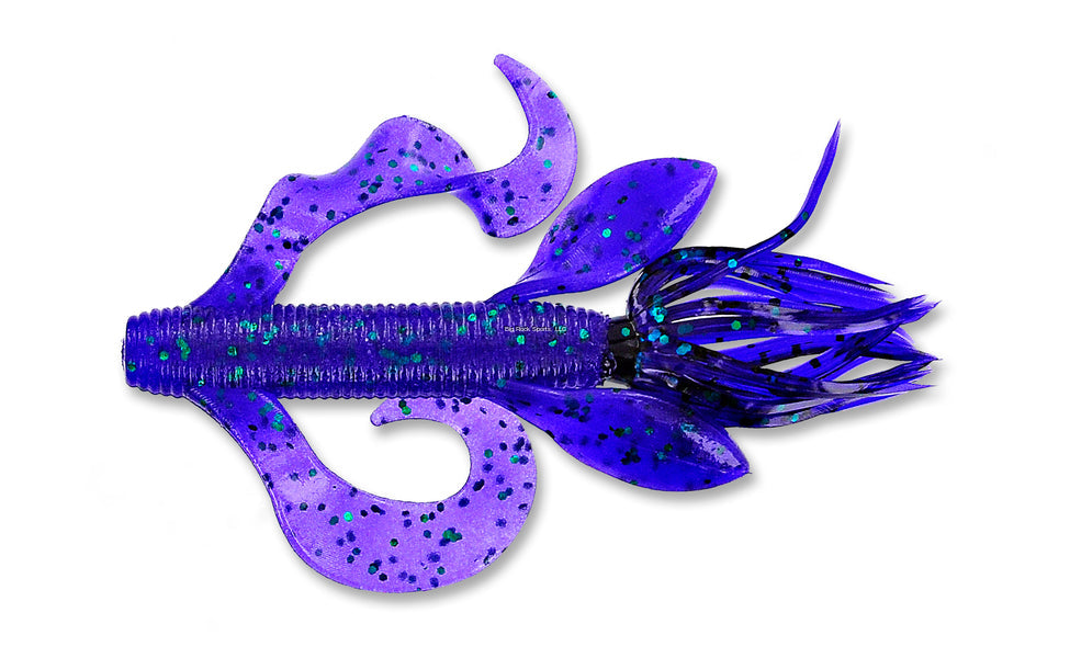Gary Yamamoto  Kreature  4"  7pk  Junebug Purple with Emerald Flake