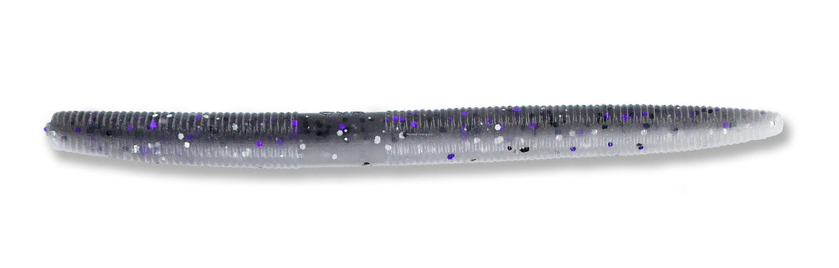 Gary Yamamoto 9-10-927 Senko Worm, 5", 10pk, Smoke with Purple & Hologram Laminate