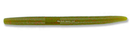 Gary Yamamoto 9-10-357 Senko Worm  4 or 5"  10pk  Light Green Pumpkin with Small Red Flake