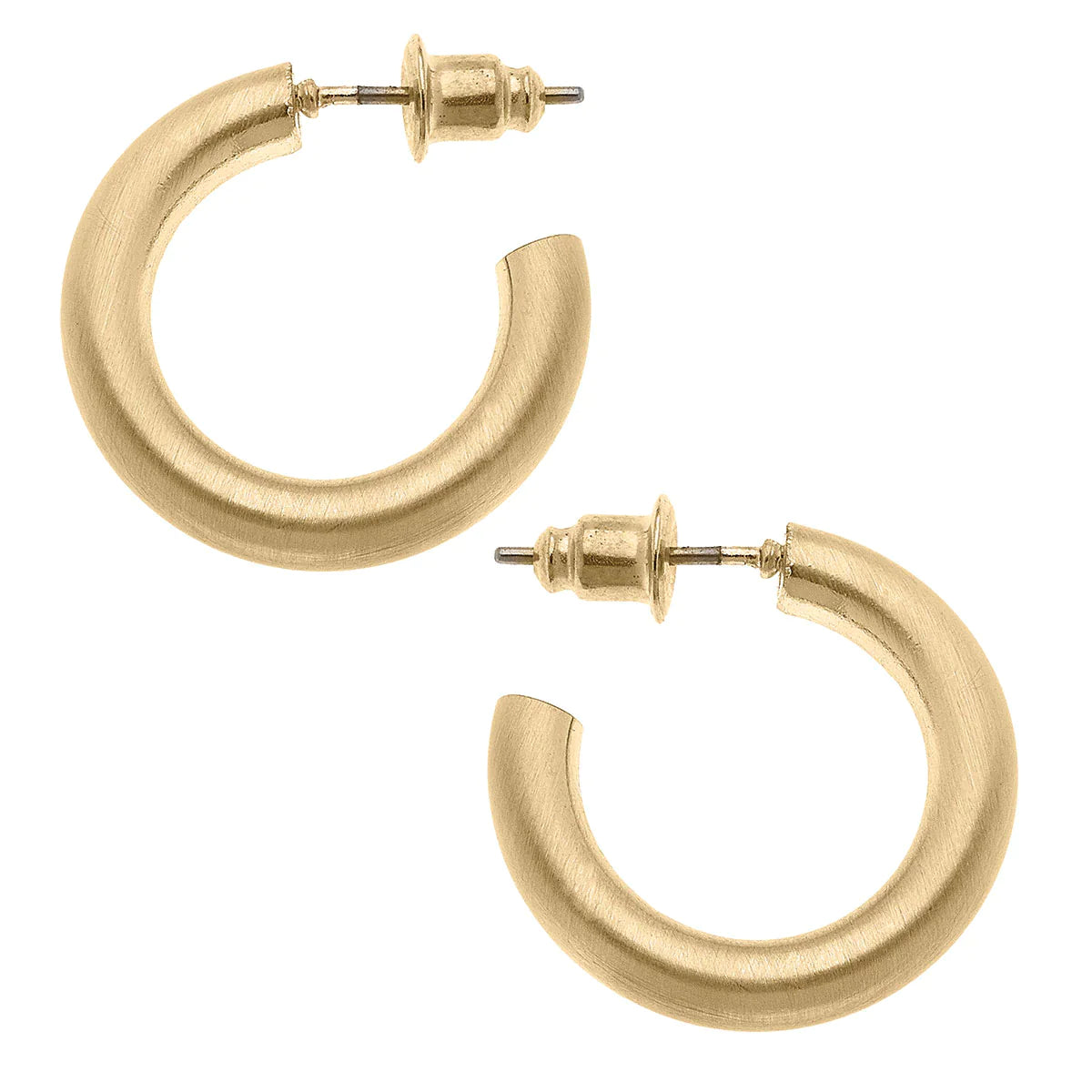 Célia Hoop Earrings in Satin Gold