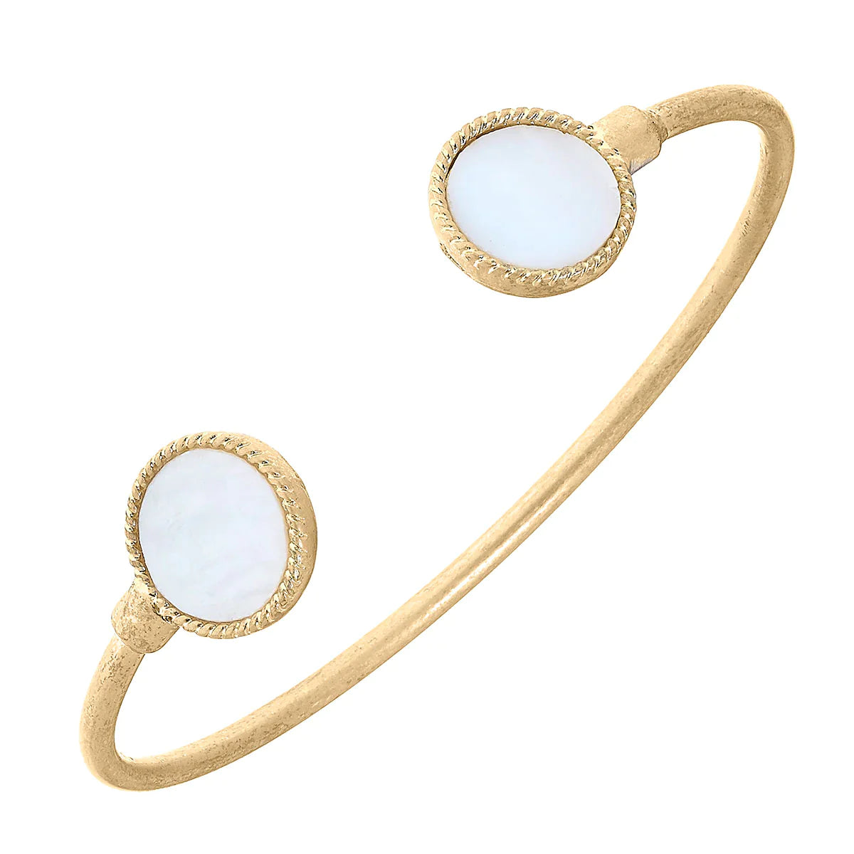 Brazalete con disco circular Peyton en nácar