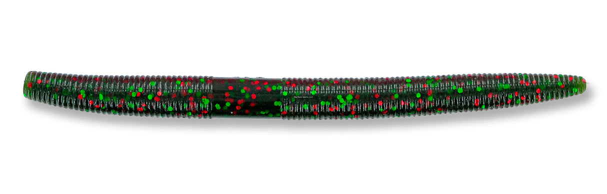 Gary Yamamoto Senko Worm  4 or 5" 10pk  Watermelon with Large Red & Green