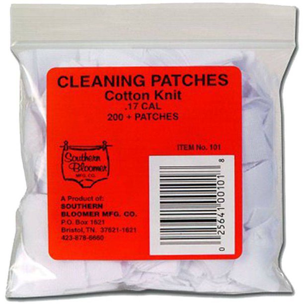 Parches de limpieza Southern Bloomer .17cal-.20cal - paquete de 200