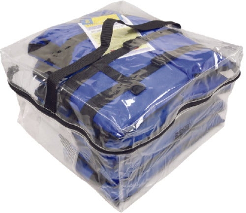 Seachoice Chaleco salvavidas de uso general, paquete de 4 con bolsa y 4 chalecos azules