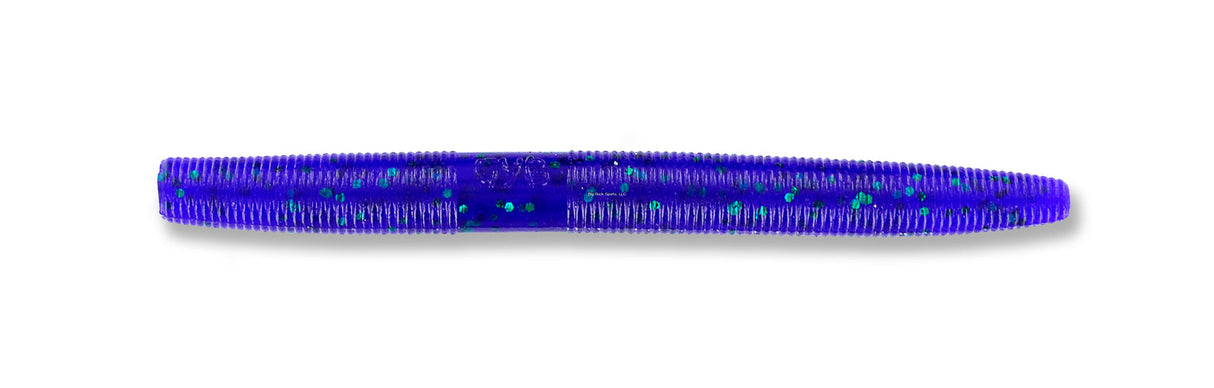 Gary Yamamoto Senko Worm  4 or 5" 10pk  Junebug Purple with Emerald Flake