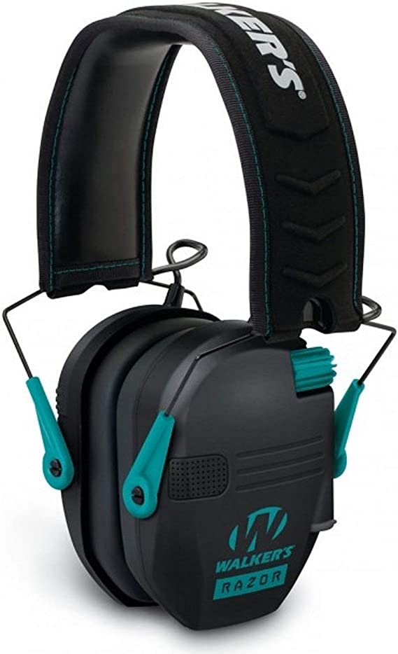 GSM Outdoors Walkers Game Ear Razor Slim Electronic Muff  Teal