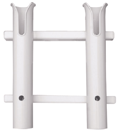 Estante de polietileno para 2 varillas Deluxe, color blanco