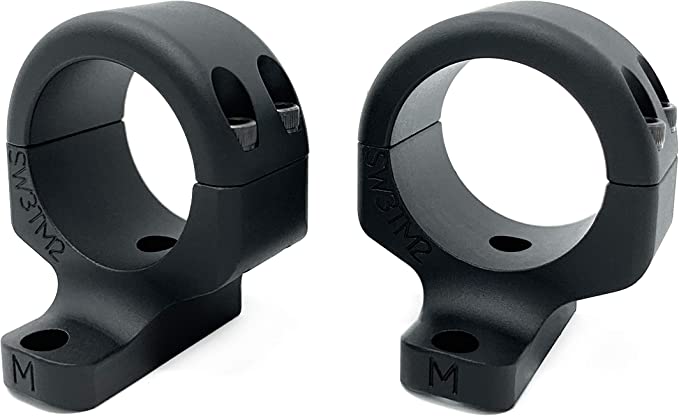 Game Reaper 2: Savage Round Receiver  A17  Axis  Stevens 200  Ruger American  Remington 783  CVA Cascade - Long & Short Action - Medium Mount - Tactical  Black  30mm  4 Screws per Ring