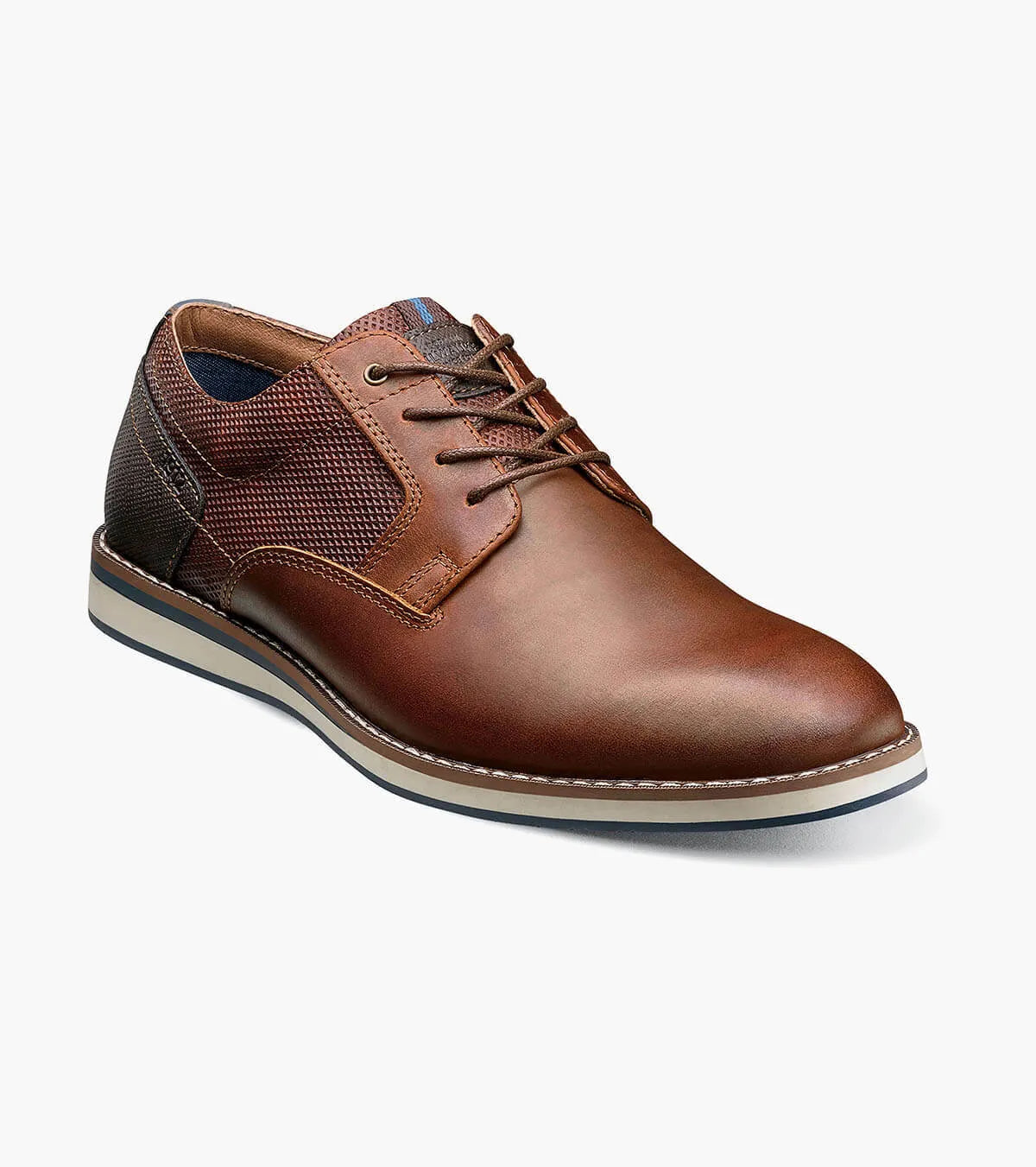 Zapatos Oxford con punta lisa Circuit de Nunn Bush para hombre - Brandy