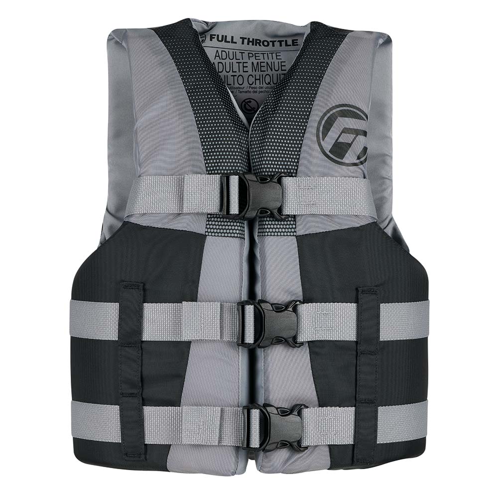Chaleco salvavidas de nailon para adolescentes Full Throttle - Gris/Negro