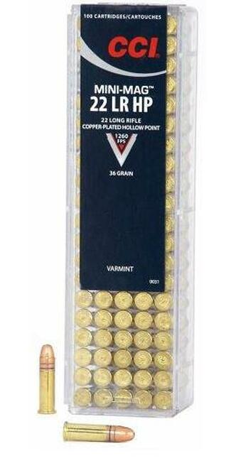 Cci 0031 Rimfire Ammo 22lr Hp 100rnd Mini Mag