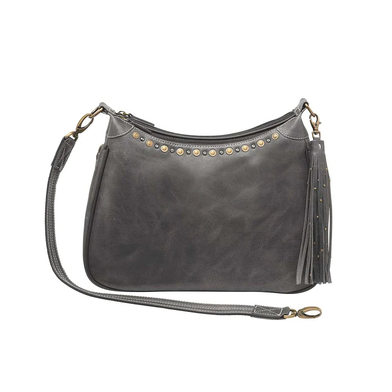 Distressed Leather RFID Hobo Purse