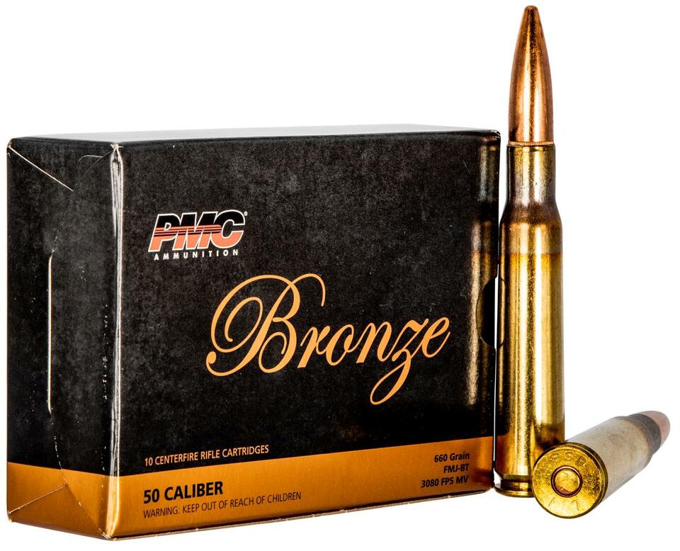 PMC Bronze 50 BMG 660 Grain 10 Rounds