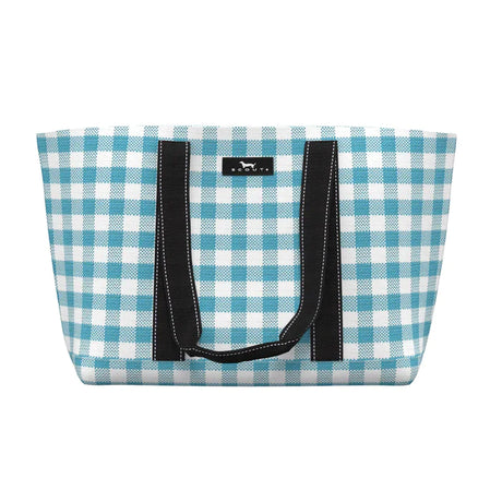 Scout Out N About Zip-Top Tote - Pool + White Check