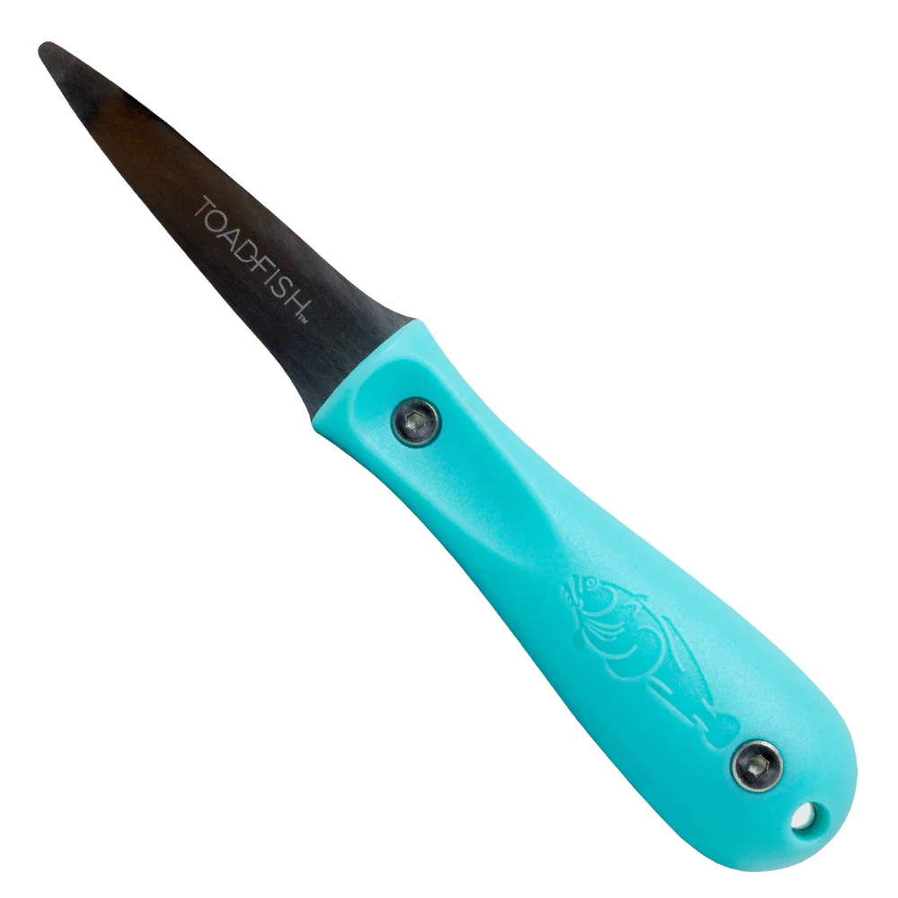 Toadfish PUT 'EM BACK Oyster Knife - Teal Handle