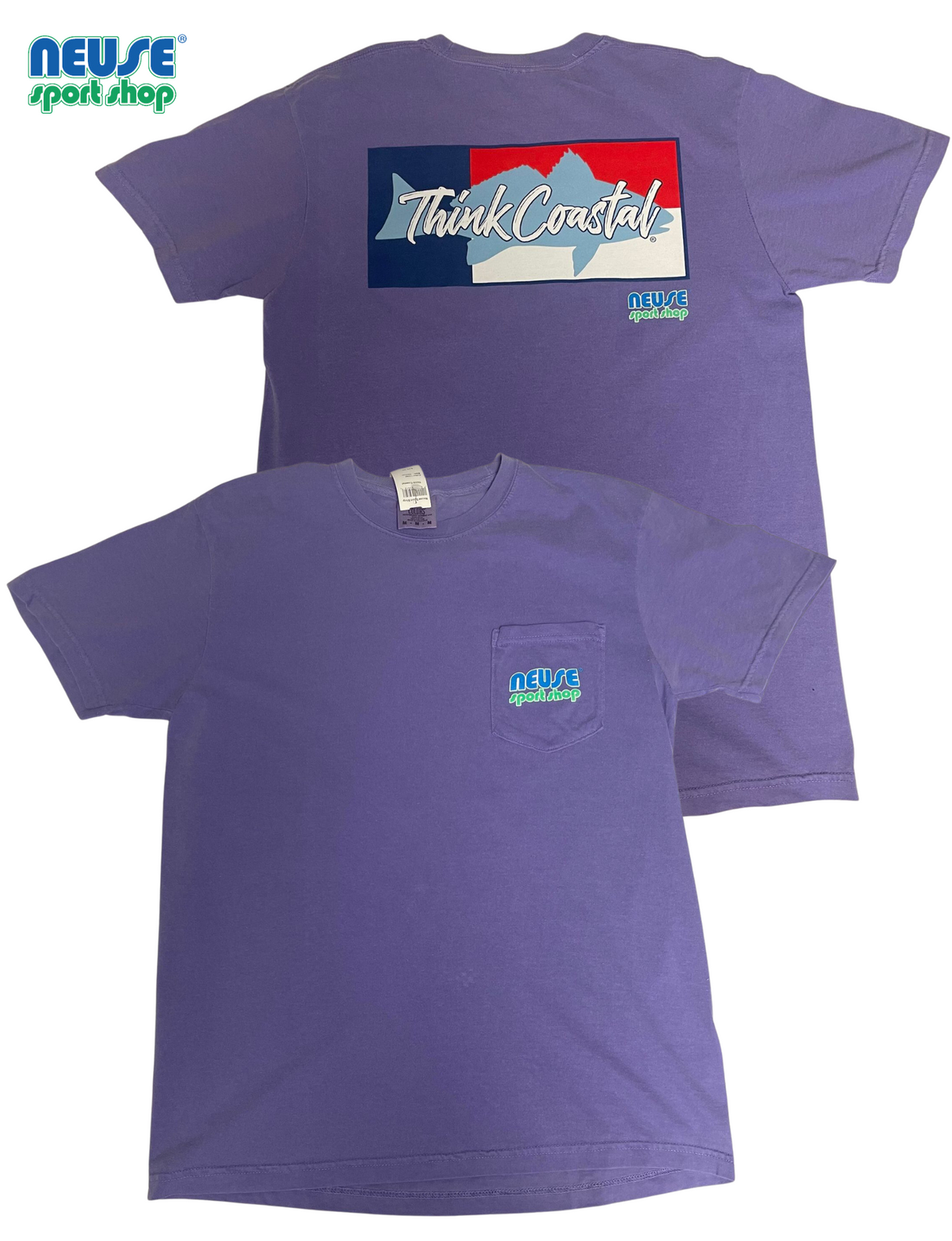 Neuse Sport Shop "Think Coastal" Comfort Colors Pocket Tees