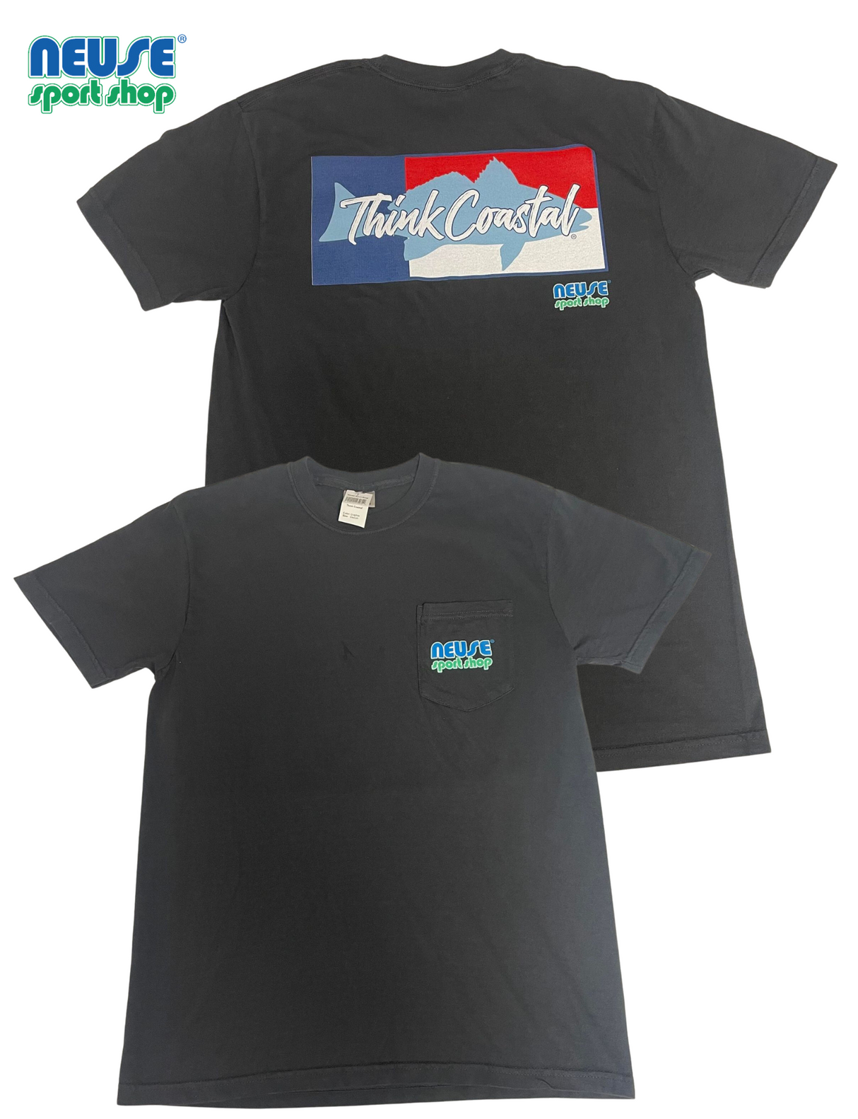 Neuse Sport Shop "Think Coastal" Comfort Colors Pocket Tees