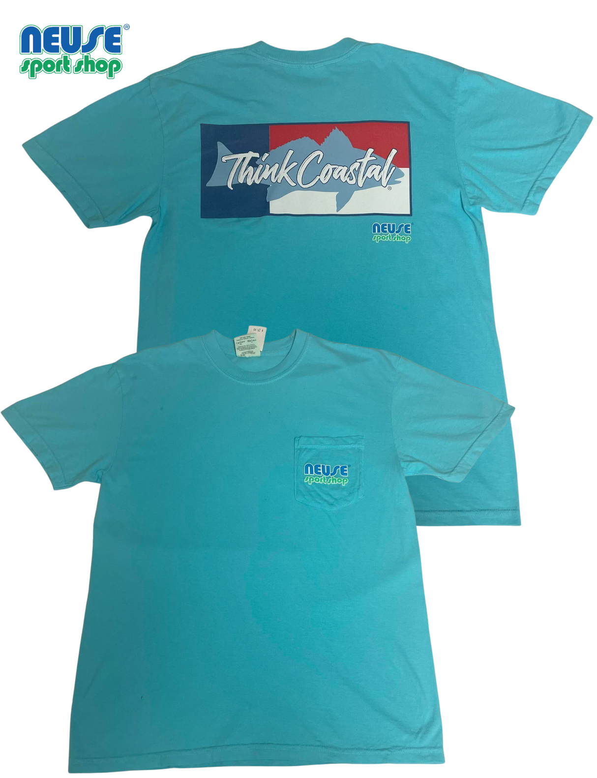 Neuse Sport Shop "Think Coastal" Comfort Colors Pocket Tees