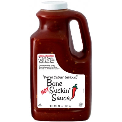 Bone Suckin' 3521 Sauce 1/2 Ga Hot Suckin' Sause 1/2 Gall