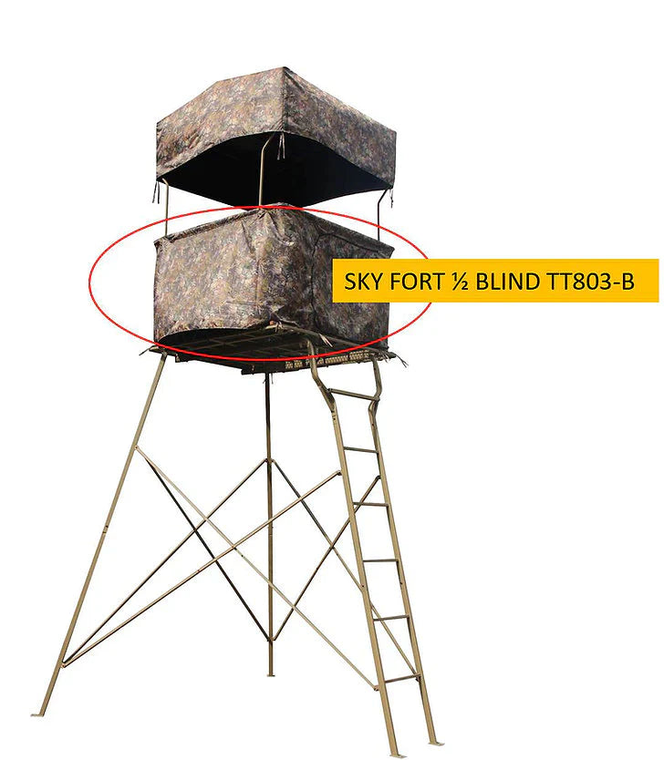 Trophy Treestand Sky Fort 1/2 Blind - Dead Leaf Camo