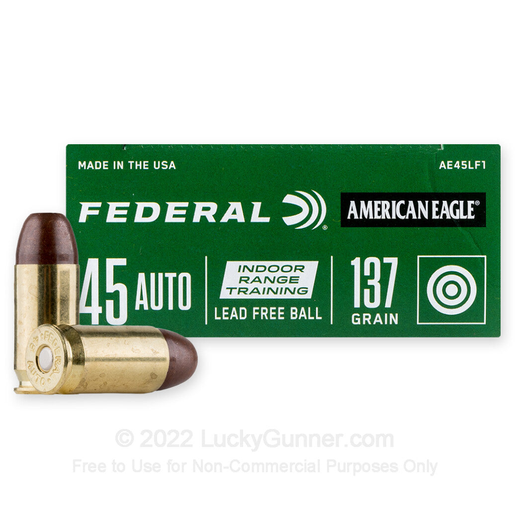 Federal American Eagle .45ACP 137 Bola sin plomo de grano