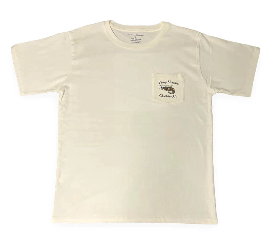 Pimp Shrimp Short Sleeve Camo-Back Pocketed T-Shirt