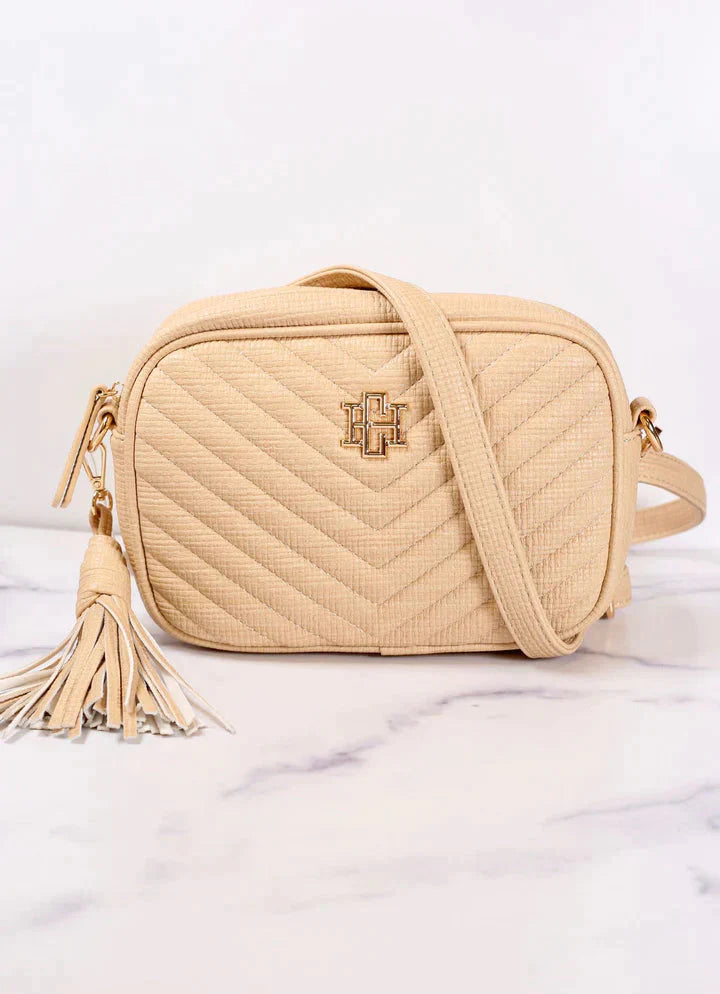 Caroline Hill Margoe Woven Tan Camera Bag