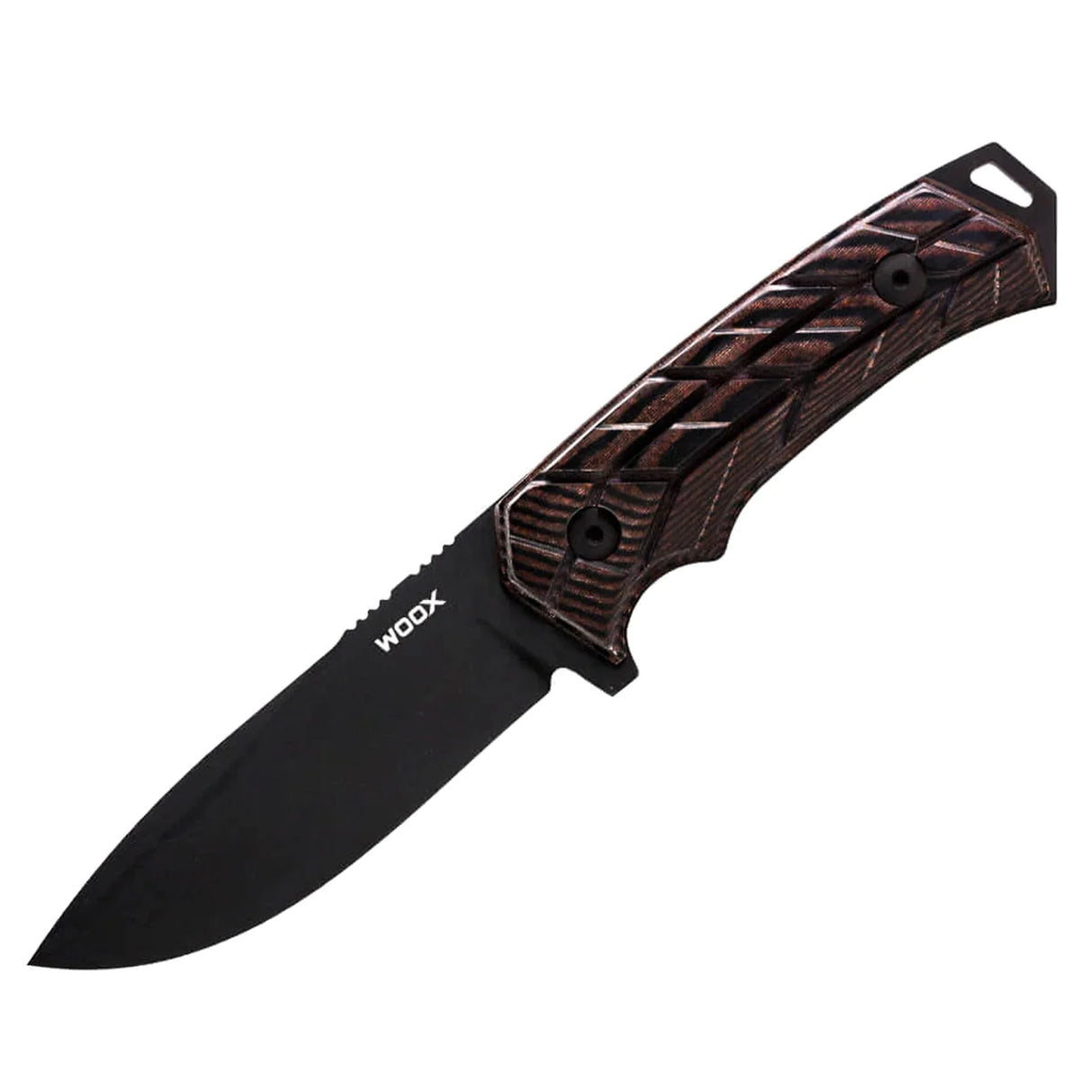 WOOX Rock 62 X-Grip Micarta Brown/Black Blade Fixed Knife