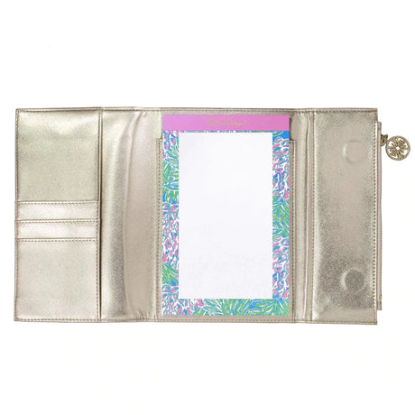 Lilly Pulitzer - Notepad Folio  Gold
