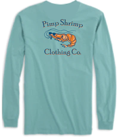 Pimp Shrimp Long Sleeve Pocketed T-Shirt