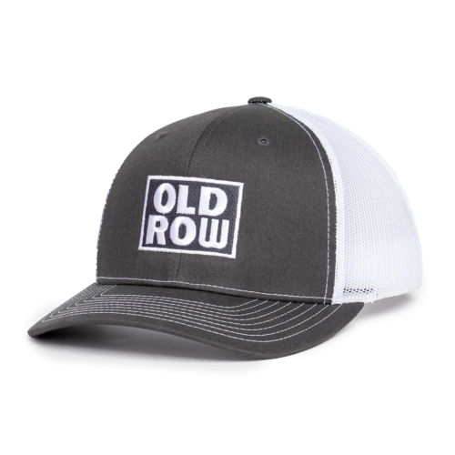 Old Row Mesh Back Hat - Charcoal w/White