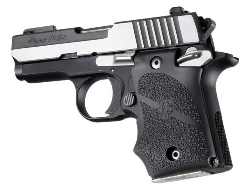 Hogue SIG Sauer P938 Ambi Safety Rubber Grip with Finger Grooves Black