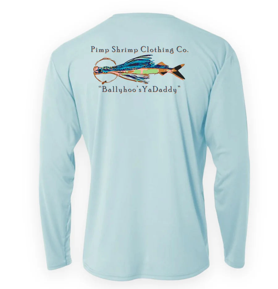 Pimp Shrimp Ballyhoo Rig Performance Long Sleeve Tee